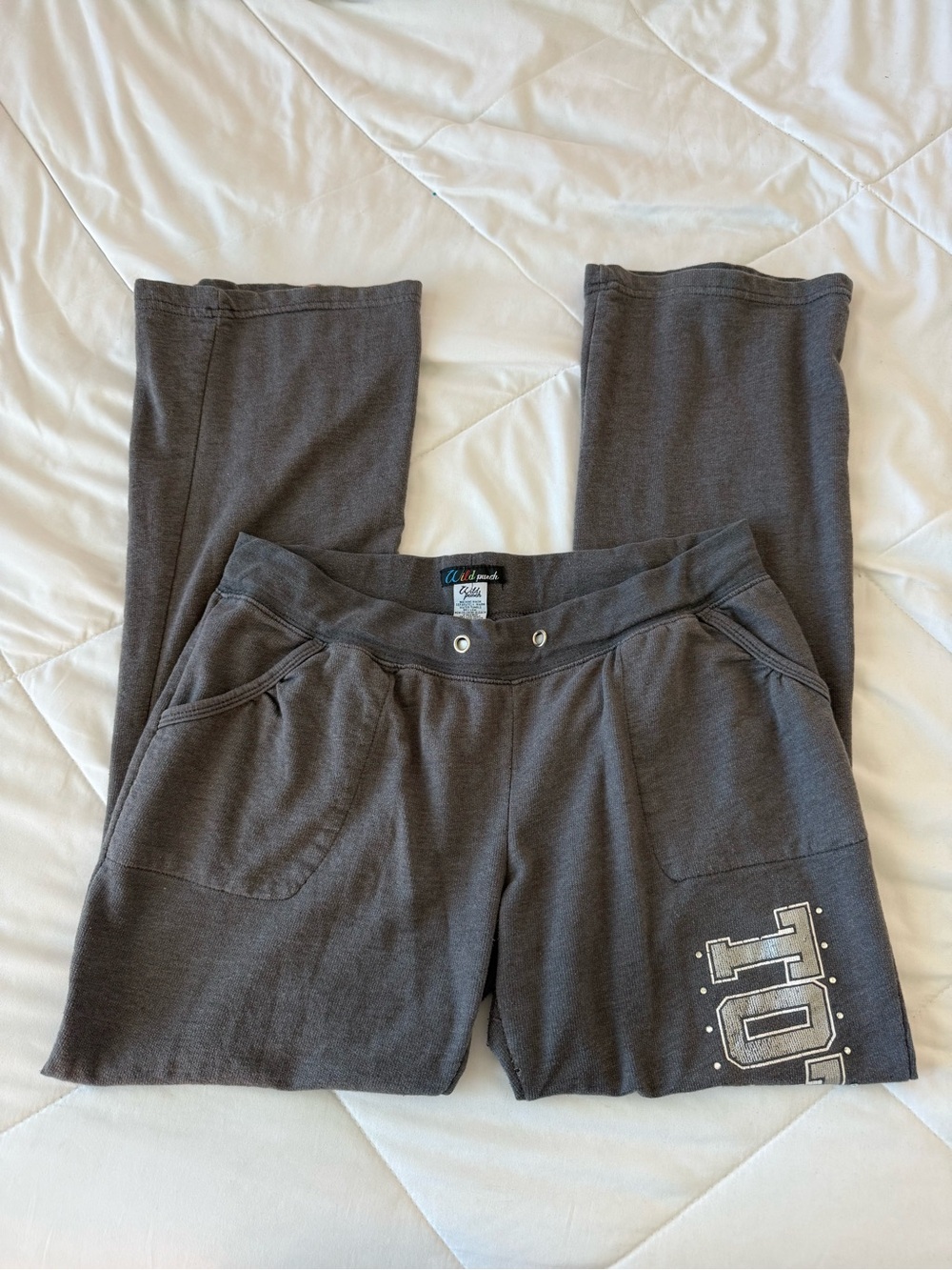 Y2K “Total Fox” Low Rise Wide Leg Sweatpants